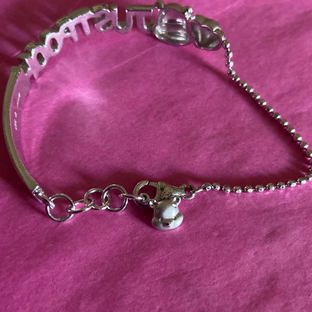 Vintage Just Pooh Winnie Disney 925 Sterling Silver 18K Gold Plated Bracelet